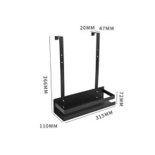 Suporte para Chuveiro de Economia de Espaço para Porta de Banheiro, Prateleira com Ventosa de Camada Simples ou Dupla com Gancho para Toalha com Vala