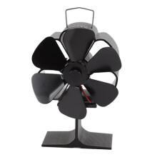 Thermoelectric Stove Fan, Auto Start at 122F, Aluminium Alloy, Black, for Wood Gas Pellet Stove, Energy Efficient Heating, Quiet 25dB Operation