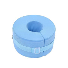 Pressure Relief Mattress Topper for Bed Sores Prevention, High-Density Foam with Removable Washable Cover in Blue and White