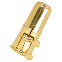 Alto Saxophone Ligature with Protective Mouthpiece Cap, Durable Double Screw Clamp for Tenor