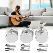 Knob per accordatore metallo per chitarra 6 pezzi di ricambio per chitarra acustica ed elettrica, argento