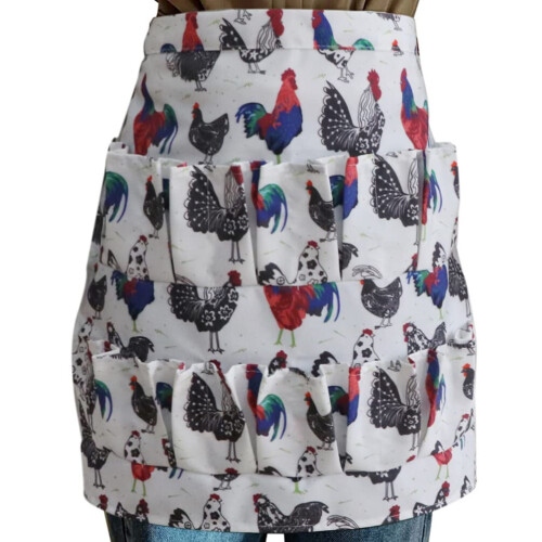 Egg Gathering Apron with Multiple Pockets for Farm and Garden Hands Egg Collection