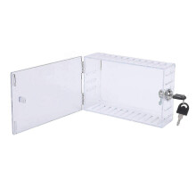 Caja protectora de acrílico transparente para termostato con cerradura y llave para termostatos de hasta 15,5 x 10,0 x 5,1 cm.