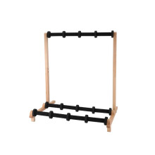 Wooden Multi Guitar Stand for 4 Instruments with Solid Wood and Soft Padded Protection
