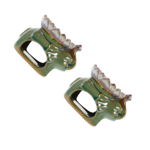 2Pcs Home Ceramic Incense Holder Therapy Burner 2