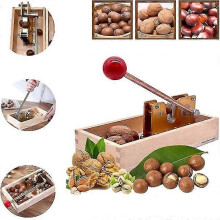 Leverage Nut Cracker for Pecans Walnuts Hazelnuts, Adjustable Groove Saves Effort, Keeps Nut Meat Intact, Steel Construction