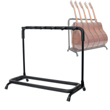 5 Guitar Stand Foldable Metal Rack with Protective Padding for Acoustic and Electric Guitars