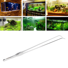 Professionelle Edelstahl-Aquariumzangen 45 cm gebogen Reptilienfütterungswerkzeug