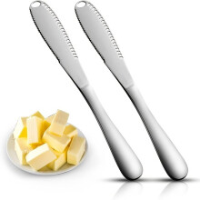 Butter Knife with Extra-Wide Blade, Stainless Steel 3-in-1 Design for Cheese, Jam Butter, Elegant Table Setting for Breakfast and Dining