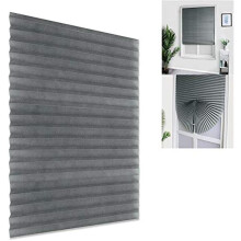 Non-Woven Pleated Window Blinds, Silver Coated Thermal Insulation & Light Blocking, No Tools Installation