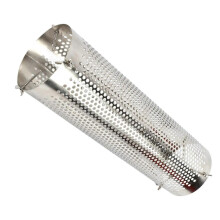 Stainless Steel Anti-Scalding Mesh for Tent Stoves, Adjustable Chimney Exhaust Pipe Cover 12cm Diameter, Heat Dissipation Spark Guard