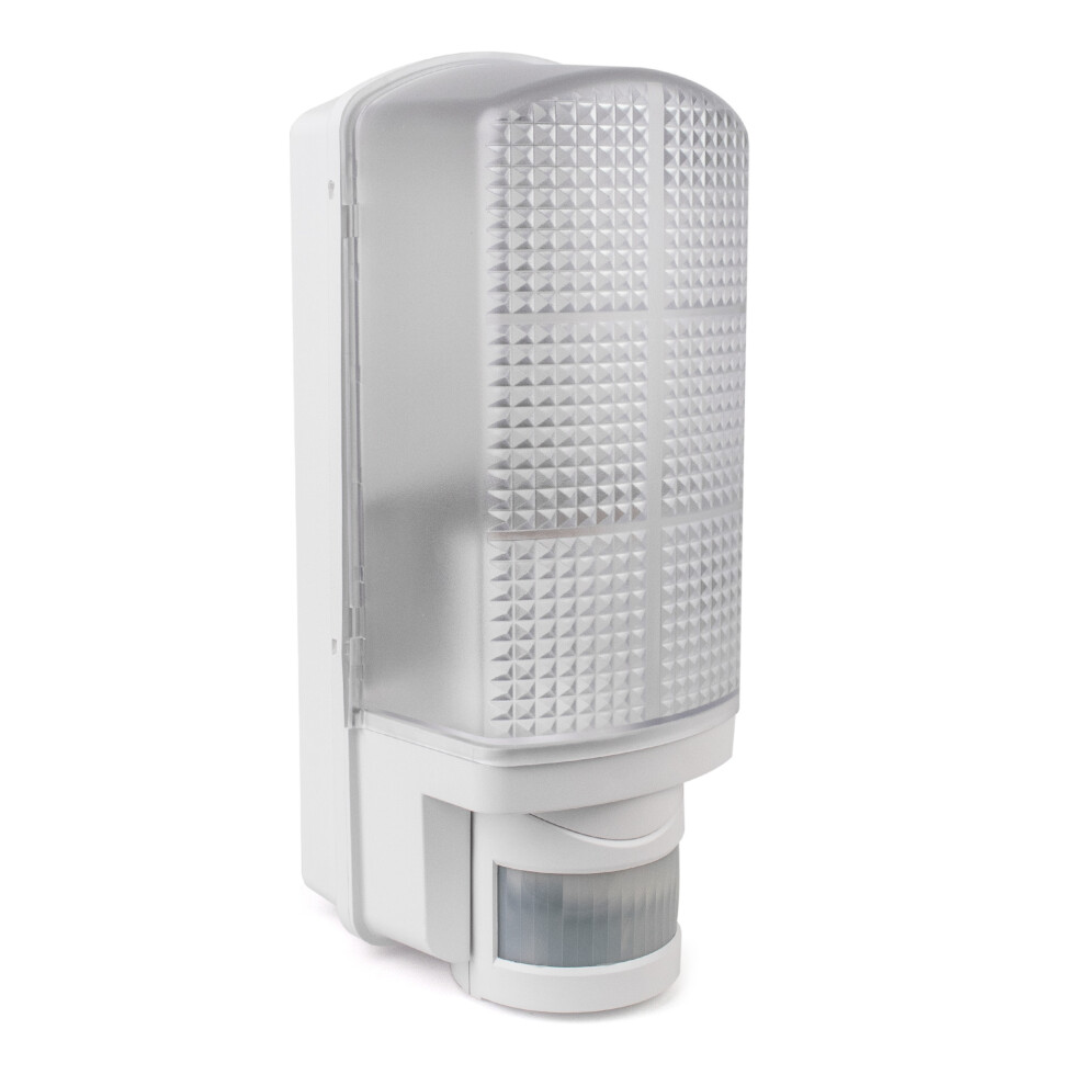 Bright Source E27 Security Bulkhead - Pir Sensor - White
