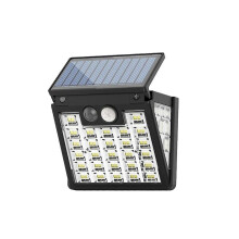 Solar beveiligingslamp voor de binnenplaats met IP65-classificatie en automatische schemeringssensor, moderne buitenwandlamp