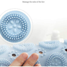 Foot Massage Bath Mat, 50cm Round Non-Slip Shower Mat with Suction Cups, Fast Draining Design for Bathroom Wet Room Safety