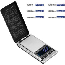 Digital Pocket Scales 500g Capacity 0.01g Accuracy, Mini Food Jewelry Scale with Stainless Steel Platform, ABS Body, AAA Battery Powered