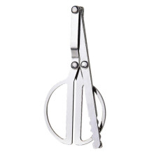 Fireplace Tongs, Foldable Stainless Steel Tool with Non-slip Serrated Grip, Lightweight 30g for Hearth and Firewood Handling