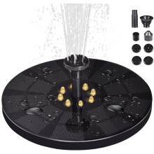 Solar Fountain Pump with 3.7V Battery Backup for Low Sunlight, Dual Power Mode and Anti-Clogging Design, Bird Bath or Small Pond Pump