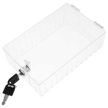 Lockable Thermostat Guard Compatible with Smart Thermostats, Transparent ABS Cover with Ventilation for Secure Temperature Control