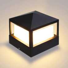 Waterdichte paallamp met IP65-classificatie, 18W 3000K warm wit, voor verlichting van woonwijken, straten en woningingangen.
