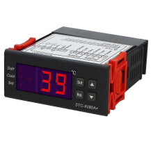 Controlador digital de temperatura con rango de -50 C a 99 C y precisión de 1 C para alarma de descongelación de refrigeración.