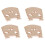 1 Set Chin Rest Tailpiece Fine Tuner Tuning Peg Tailgut Endpin Strings Kit & 1 Set 4/4 Maple Bridge 10