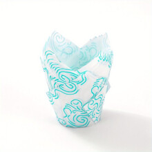 Heat Resistant Cupcake Liners Tulip Shaped Paper Cases Pack of 50 for Baking Desserts