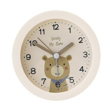 Silent Children's Alarm Clock with Quartz Movement, Glow in Dark Dial and Portable Design for Bedside Table