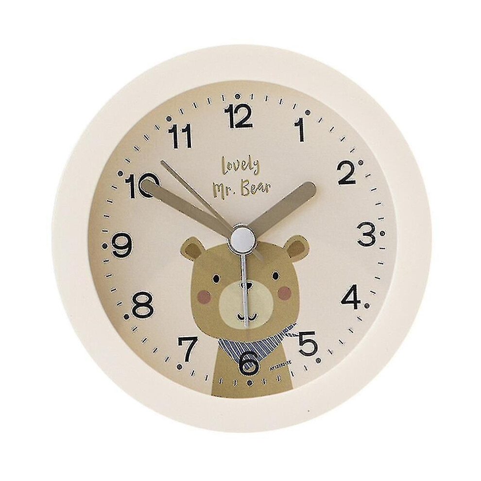 Silent Children's Alarm Clock with Quartz Movement, Glow in Dark Dial and Portable Design for Bedside Table