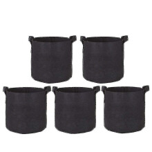 Bolsas de cultivo con asas reforzadas, macetas de tela de 30x30x35 cm, material resistente para el crecimiento de las plantas.