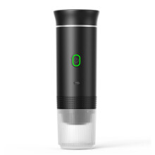 Cafetera portátil recargable por USB-C, bomba de 15 bares, compatible con cápsulas de café y café molido para uso doméstico y de oficina.