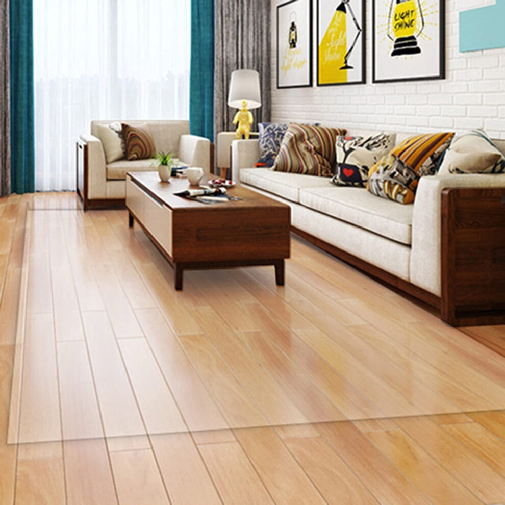 Clear Floor Protector Vinyl Floor Mat Transparent Waterproof Thin Design For Hardwood And Carpet 9771547296263