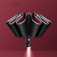 Reverse Umbrella Compact Foldable, Automatic Open Close with 360 Reflective Strip for Night Safety, for Travel & Commute