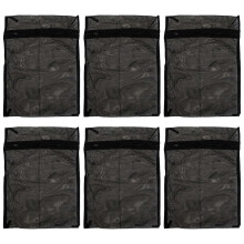 Washing Bag for Delicate Clothes, Anti-Tangle Mesh Set of 6, Black Polyester Storage Organiser