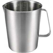Odmerka z nehrdzavejúcej ocele 2000 ml, odmerná kadička s dvojitou stupnicou, odolná do kuchynského laboratória