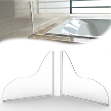 Self-Adhesive Waterproof Seal for Bathtub & Wall Corner, Acrylic Silicone Design Splash Guard Strip, Multi-Angle Adjustment 90-105, Reusable, 2-Pack