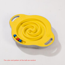 (YELLOW) Rotes Balance-Board mit Labyrinth-Muster – ideal für Heimfitness, Yoga-Training und Übungen