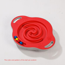 (RED) Rotes Balance-Board mit Labyrinth-Muster – ideal für Heimfitness, Yoga-Training und Übungen