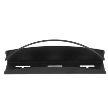 Organizador magnético de pared para refrigerador, estante de metal negro para guardar botellas de especias en la cocina.