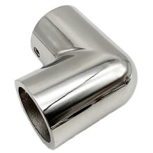 90-Winkelstück aus seewasserbeständigem Edelstahl 316 für Bootsgeländer, 25 mm, massiv gegossen, seewasserbeständig, hochglanzpoliert