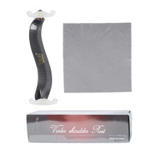 Adjustable Violin Shoulder Rest with Comfort Foam Padding and Silicone Feet for 1/4 and 3/4 Violins
