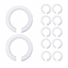 Lamp Shade Adapter Ring, 12-Pack for E27 to E14 Conversion, Sturdy Plastic Construction Precise Fit