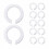 Lamp Shade Adapter Ring, 12-Pack for E27 to E14 Conversion, Sturdy Plastic Construction Precise Fit 1