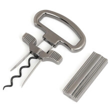 Two Prong Cork Puller for Old Fragile Wine Bottles, Gentle Extraction Corkscrew Tool, Zinc Alloy Manganese Steel Material