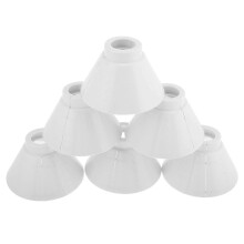 Durable Plastic Lampshade Set, Deformation Resistant E27 Pendant Cover, 6 Pairs White Shades for Bedroom Hallway Lighting