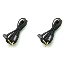 2X for WH-1000 XM2 XM3 XM4 H900N H800 Headphone 3.5mm Audio Cable, 1.5M/4.9Ft Long (Black Without Microphone)