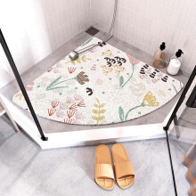 Bathroom Non-Slip Mat for Quick Drainage Hygiene, PVC Shower Mat with Loofah Texture, 80 x 80 cm, Suitable for Elderly and Children