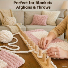 (1pc) Wooden Hand-Made Blanket Sweater Knitting Tool Can Be Used in All 4 Seasons.
