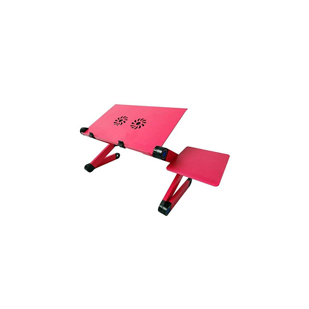 Laptop Stand Adjustable Folding Aluminum Alloy Desk With Cooling Fan And Mouse Pad For Bed 9169991337999
