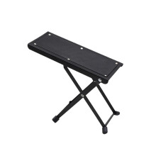 Adjustable Guitar Foot Stool with 4Position Height  Foldable  NonSlip Pedal Rest for Guitarists, Musicians, and Practice Accessories (Black)