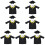 7Ensembles Robe D'académie Polyester Colorée Chapeau 6